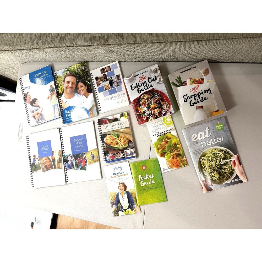 Lot of 10 Jenny Craig Weight & weight watchers Manuals, Maintenance books